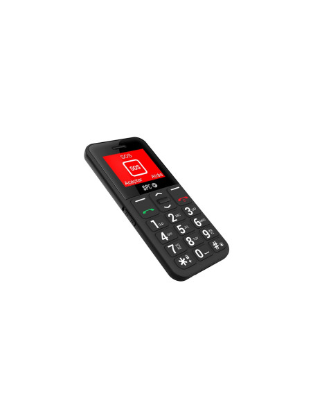 SPC Fortune 2 Pocket Edition 4,5 cm (1.77") 75 g Negro Teléfono para personas mayores