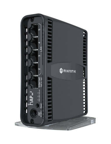 Mikrotik hAP ax2 router inalámbrico Gigabit Ethernet Doble banda (2,4 GHz   5 GHz) Negro