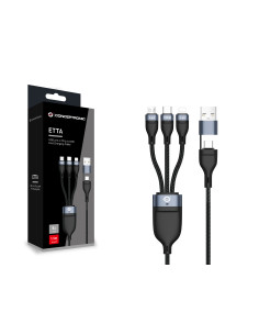 Conceptronic ETTA06B15 cable USB USB 2.0 1,5 m USB C USB C Micro-USB B Lightning Negro 2