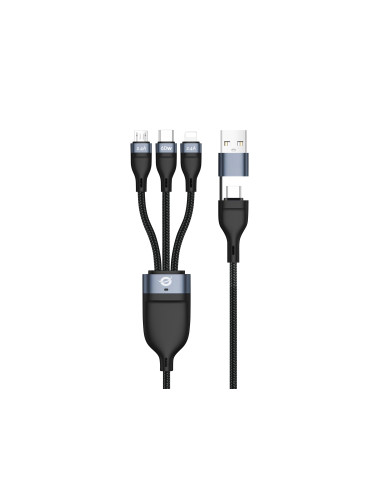 Conceptronic ETTA05B15 cable USB USB 2.0 1,5 m USB C USB C Micro-USB B Lightning Negro