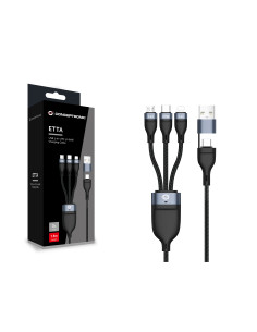 Conceptronic ETTA05B15 cable USB USB 2.0 1,5 m USB C USB C Micro-USB B Lightning Negro 2