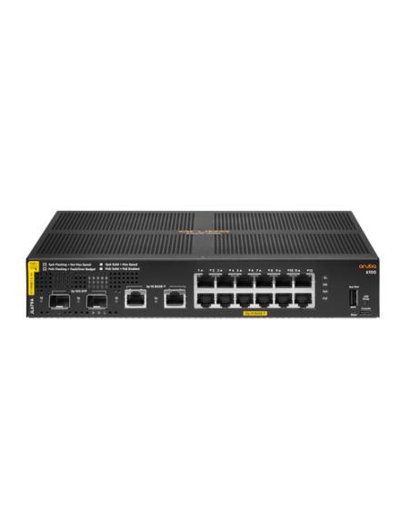HPE Aruba Networking 6100 12G Class4 PoE 2G/2SFP+ 139W Gestionado L3 Gigabit Ethernet (10/100/1000) Energía sobre Ethernet (PoE)