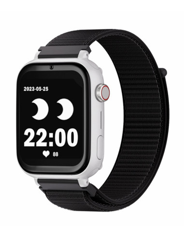 SaveFamily Save Family PLUS SmartWatch con GPS y llamada Blanco Correa Tela Negra NO INCLUYE SIM
