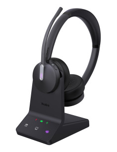 Yealink WH64 Dual Teams Auriculares Inalámbrico Diadema Oficina Centro de llamadas USB Tipo C Bluetooth Negro