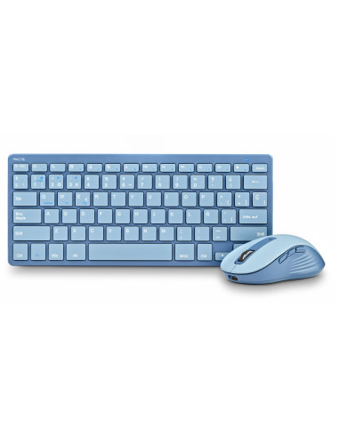 NGS FANTASY (QUERTY, ES) teclado Ratón incluido Universal RF Wireless + Bluetooth QWERTY Español Azul