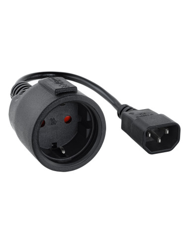 Nanocable Cable Adaptador C14 M a CEE7 H, 16A, 50 cm