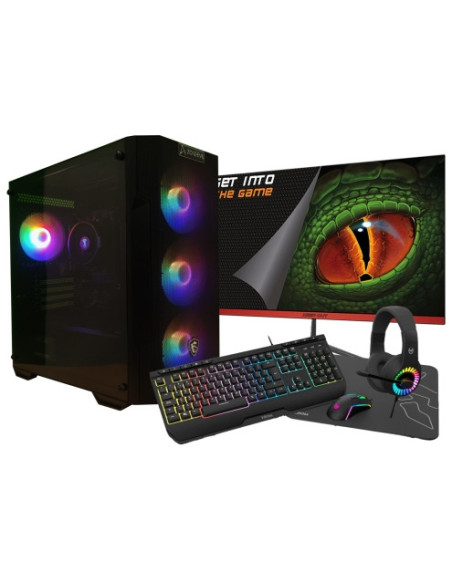 Zone Evil AMD Ryzen 5 4650G 16GB 1 Tb NVMe Windows 11 Monitor 24" Teclado raton auriculares y alfombriila Ordenador GamingPC
