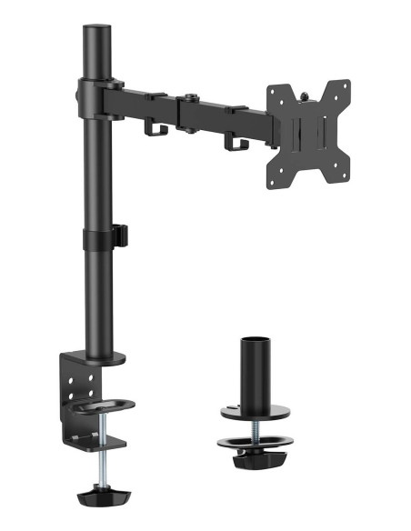 AISENS Soporte de mesa eco giratorio e inclinable para monitor TV 10kg (3 Pivotes, 1 Brazos) de 17-32, Negro