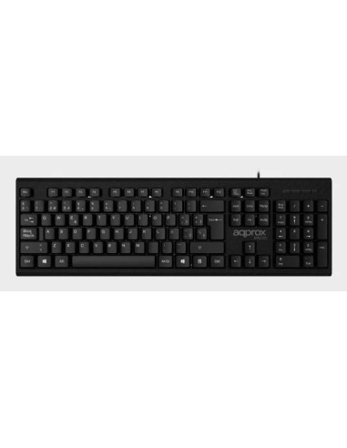 Approx APPMX225 teclado Hogar USB QWERTY Negro