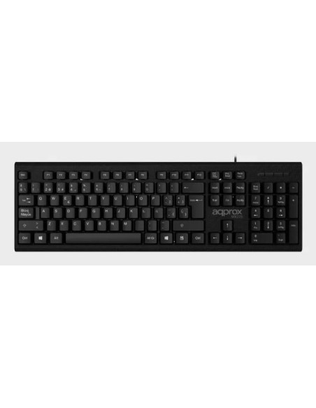 Approx APPMX225 teclado Hogar USB QWERTY Negro
