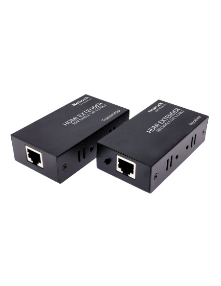 Netlock EXT-HDMI-01 extensor audio video Negro