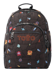 Totto Crayoles mochila Mochila escolar Marrón Poliéster