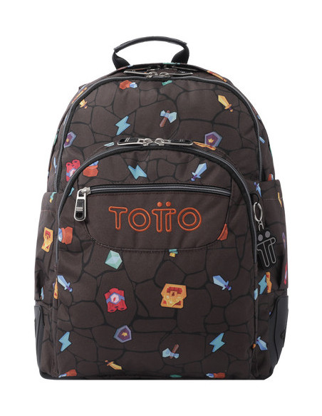 Totto Crayoles mochila Mochila escolar Marrón Poliéster