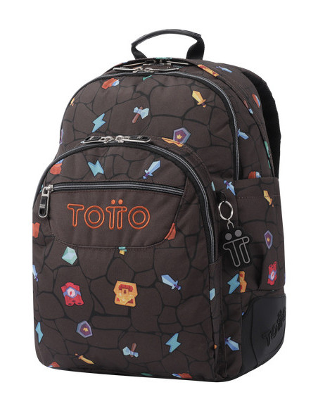 Totto Crayoles mochila Mochila escolar Marrón Poliéster
