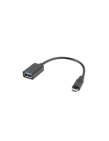 Lanberg AD-OTG-UM-01 cable USB USB 2.0 0,15 m Micro-USB A USB A Negro