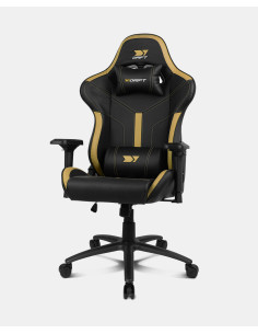 DRIFT DR350 Butaca para jugar Asiento acolchado Oro, Negro
