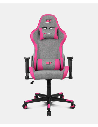 DRIFT DR90 PRO Silla para videojuegos de PC Asiento acolchado Gris, Rosa