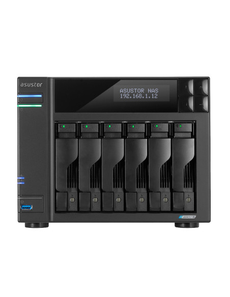 Asustor LOCKERSTOR 6 NAS Escritorio Intel® Celeron® N5105 8 GB DDR4 Unidad de disco duro ADM Negro