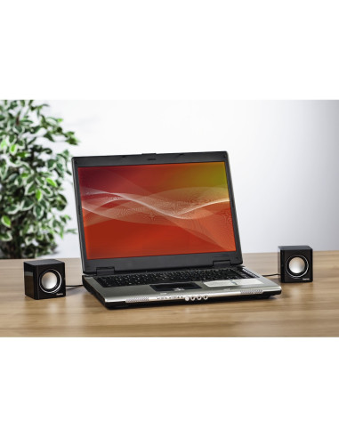 Hama | Altavoces Sonic Mobil 185, 3W, conexión jack 3,5mm, control de volumen, Color negro