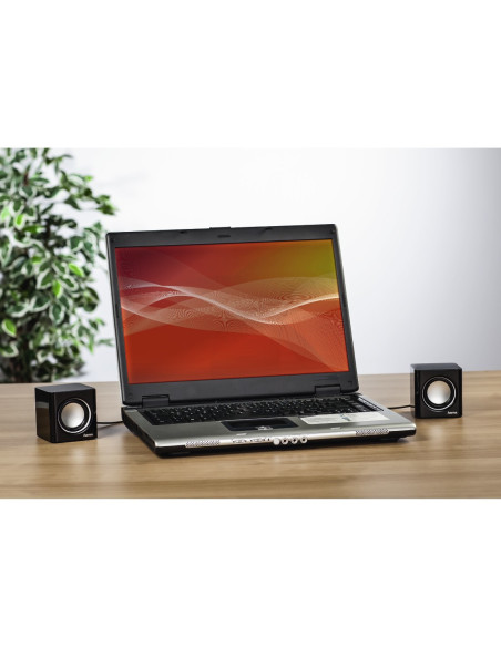 Hama | Altavoces Sonic Mobil 185, 3W, conexión jack 3,5mm, control de volumen, Color negro