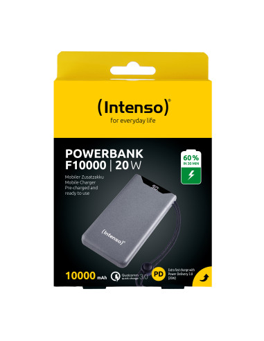 Intenso 7332034 batería externa Polímero de litio 10000 mAh Gris