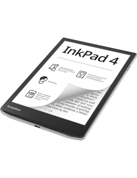 PocketBook InkPad 4 lectore de e-book Pantalla táctil 32 GB Wifi Negro, Plata