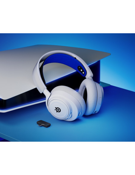 Steelseries ARCTIS NOVA 7P WHITE Auriculares Inalámbrico Diadema Juego Bluetooth Azul, Blanco