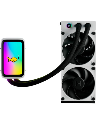 HYTE THICC Q60 Procesador Kit de refrigeración líquida 12 cm Negro, Blanco 2 pieza(s)