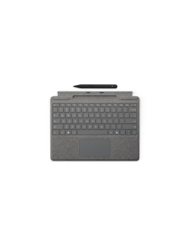 Microsoft Surface Pro Keyboard with Slim Pen for Business QWERTZ Alemán Microsoft Cover port Platino
