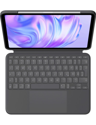 Logitech Combo Touch QWERTZ Alemán Smart Connector Grafito