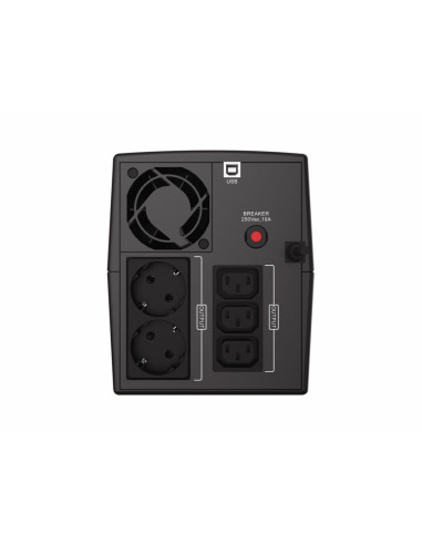 Conceptronic ZEUS08EM sistema de alimentación ininterrumpida (UPS) Línea interactiva 1,5 kVA 900 W 5 salidas AC