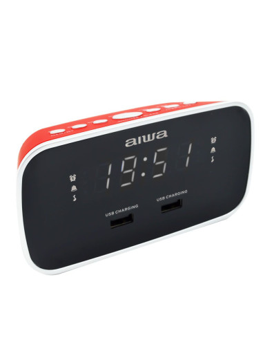 Aiwa CRU-19RD despertador Reloj despertador digital Rojo