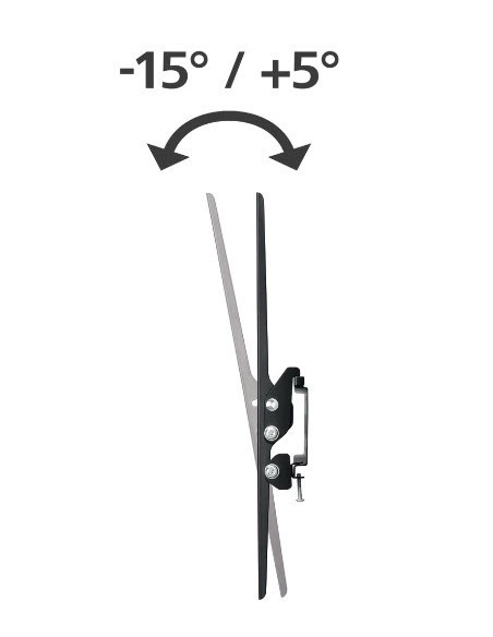 Hama 00220808 soporte para TV 190,5 cm (75") Negro