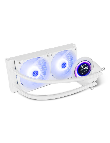 NOX Hummer X-240 LCD Procesador Refrigerador de aire 12 cm Blanco 1 pieza(s)