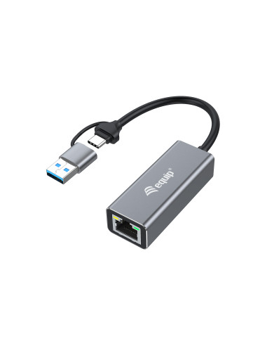Equip Adaptador de USB-C a 2,5 Gigabit Ethernet de red (USB-C+A)