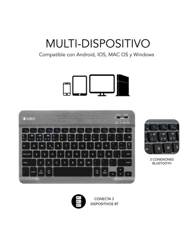 SUBBLIM Funda con Teclado KeyTab Pro BT Samsung Galaxy Tab A9 +11”