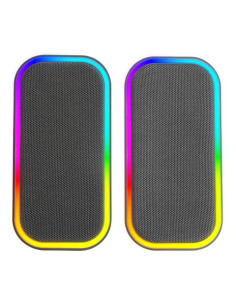 Mars Gaming MS-OM, Altavoces Gaming 20W, Iluminación Dinámica RGB, Altavoces Bluetooth 5.3 + AUX-IN, Caja de Control de