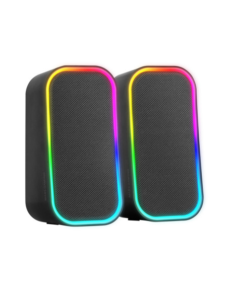 Mars Gaming MS-OM, Altavoces Gaming 20W, Iluminación Dinámica RGB, Altavoces Bluetooth 5.3 + AUX-IN, Caja de Control de