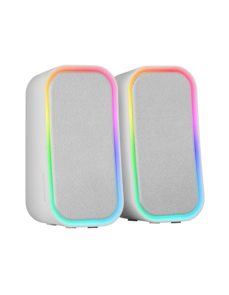 Mars Gaming MS-OM, Altavoces Gaming 20W, Iluminación Dinámica RGB, Altavoces Bluetooth 5.3 + AUX-IN, Caja de Control de