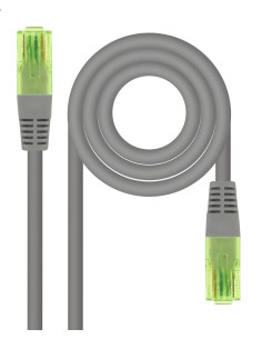 Nanocable Cable de Red Latiguillo RJ45 CAT.6 UTP AWG26 CCA, Gris, 2 m
