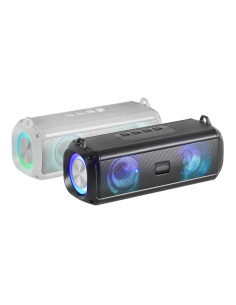 Mars Gaming MSB-XT, Altavoz Portátil + Barra de Sonido 2en1, Iluminación RGB Dinámica, Sistema de Sonido 4 Drivers 20W, Altavoz 2