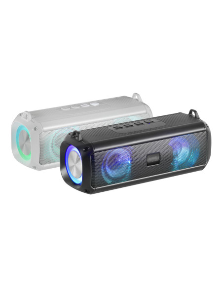 Mars Gaming MSB-XT, Altavoz Portátil + Barra de Sonido 2en1, Iluminación RGB Dinámica, Sistema de Sonido 4 Drivers 20W, Altavoz