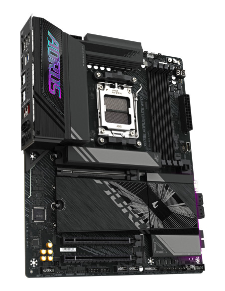 GIGABYTE X870E AORUS ELITE WIFI7 Placa Base - Compatible con CPUs AMD Ryzen 9000, 16+2+2 fases VRM digitales, hasta 8000Hz DDR5