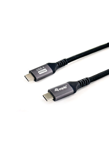 Equip 128381 Cable USB 4 Gen 3 C a C, M M, 1,2m, PD3.1 240W, 8K 60Hz, 40Gbps, Negro