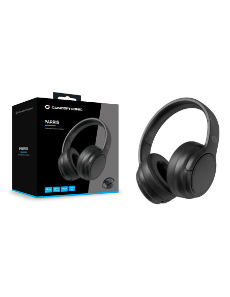 Conceptronic PARRIS03B auricular y casco Auriculares Inalámbrico y alámbrico Diadema Llamadas Música Bluetooth Negro