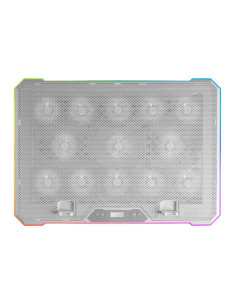 Mars Gaming MNBC13, Base Refrigeradora y Stand para Portátiles Hasta 17”, Iluminación ARGB 10 Modos, 13x Ventiladores con LED