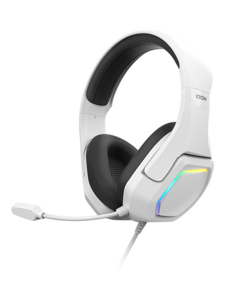 Krom Kopa 7.1 Auriculares Alámbrico Diadema Juego Negro, Blanco