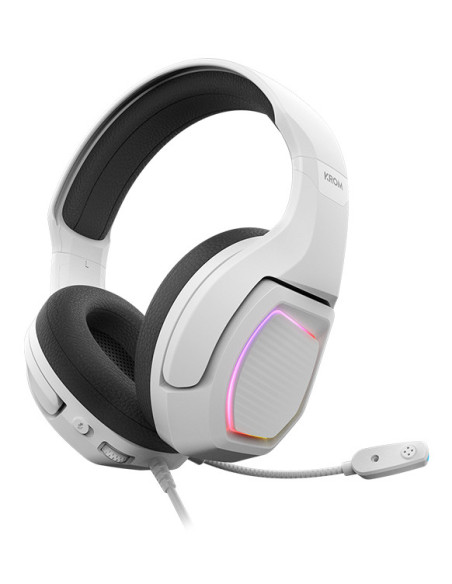 Krom Kopa 7.1 Auriculares Alámbrico Diadema Juego Negro, Blanco