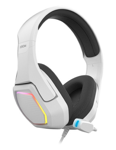 Krom Kopa 7.1 Auriculares Alámbrico Diadema Juego Negro, Blanco