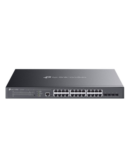 TP-Link Omada SG3428XMPP switch Gestionado L2+ Gigabit Ethernet (10 100 1000) Energía sobre Ethernet (PoE) 1U Negro